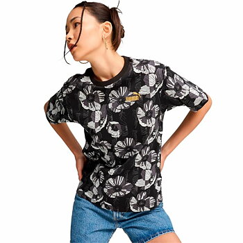 T-shirt med kortärm Dam Puma Essentials + Class Act Aop