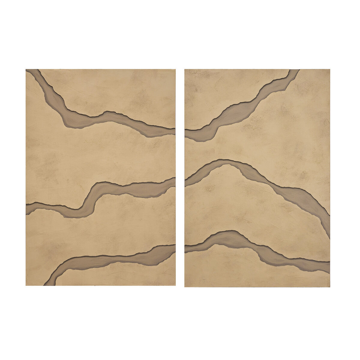 Kanvas Home ESPRIT Beige Modern 80 x 3,5 x 120 cm (2 antal)