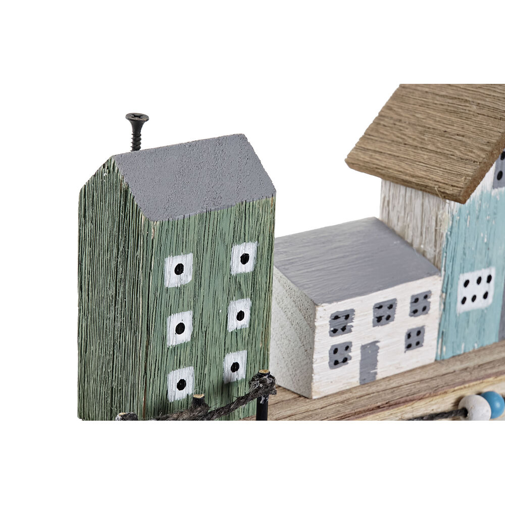 Prydnadsfigur DKD Home Decor Blå 38,5 x 5,8 x 17,2 cm Naturell Hamn - 3