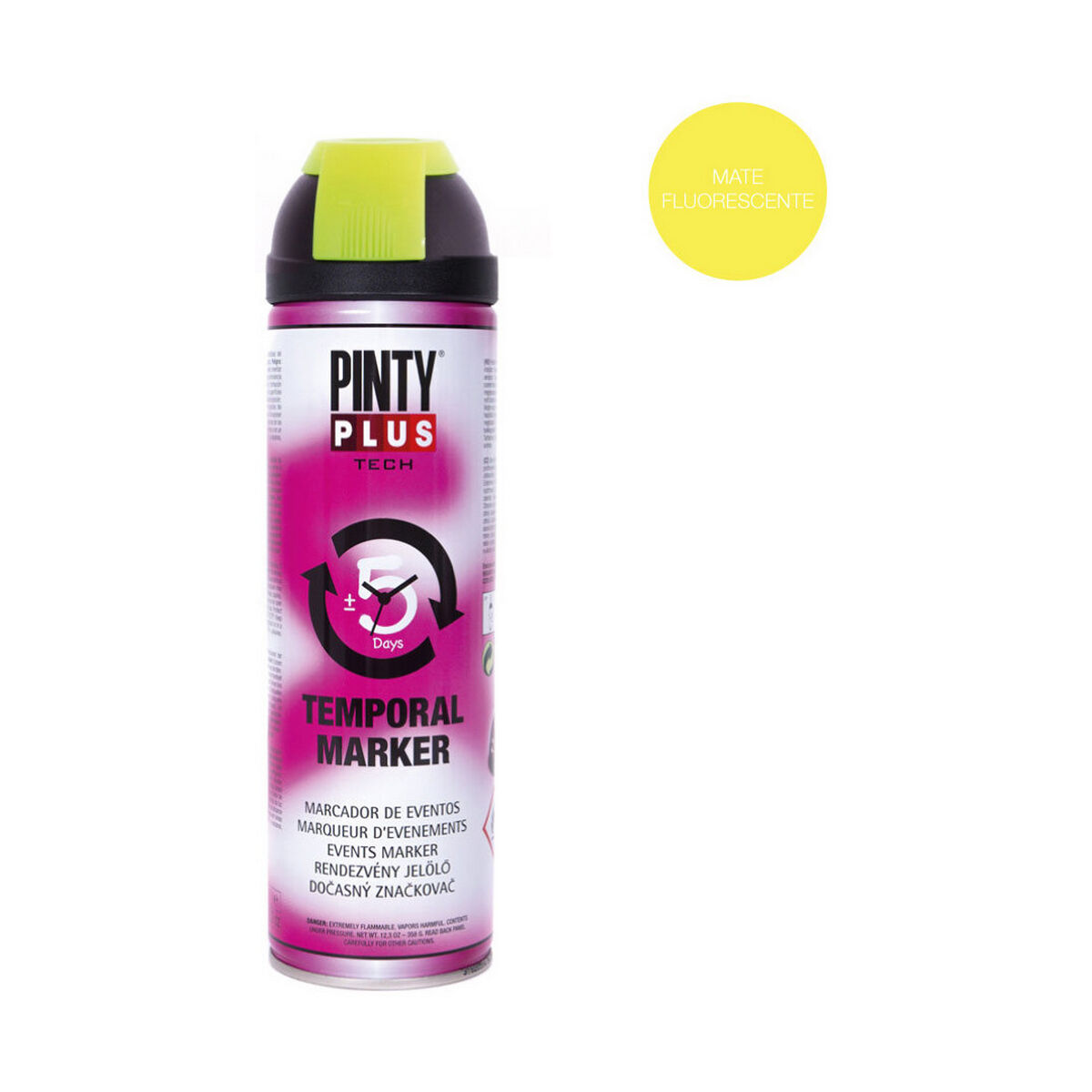 Sprejfärg Pintyplus Tech T146 Årstidsbaserad Gul 500 ml - 4