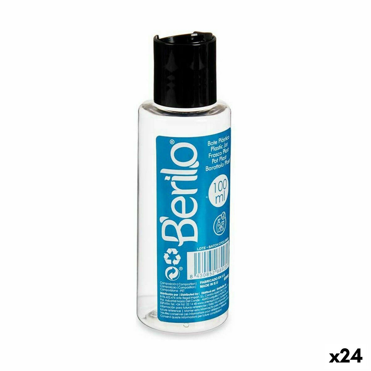Resedispenser Berilo SE1541-VERTIDOR Svart Transparent Plast 100 ml (24 antal) - 3