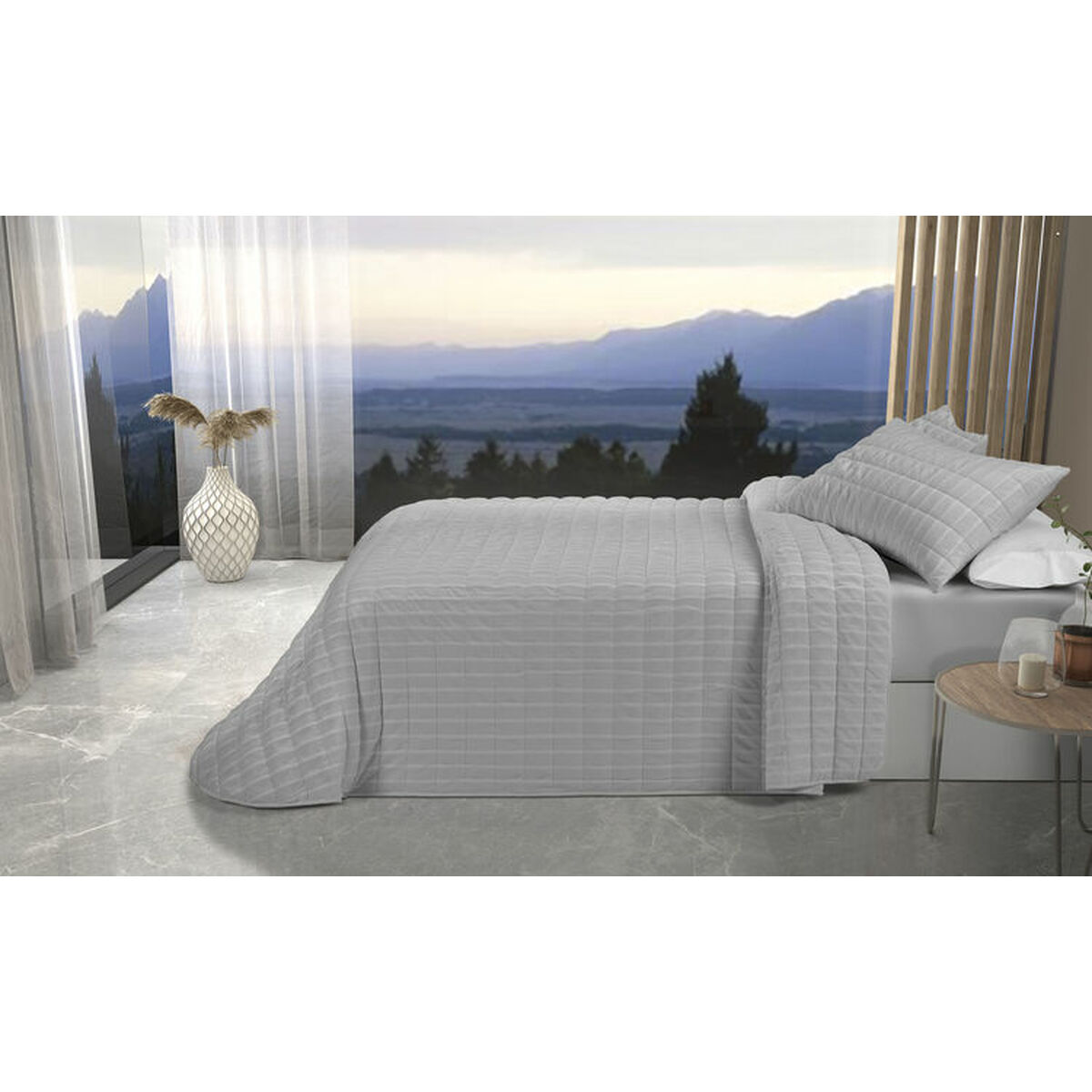 Sängöverdrag Pierre Cardin ONDAS Grå Pärla Säng 135 (3 Delar) - 3