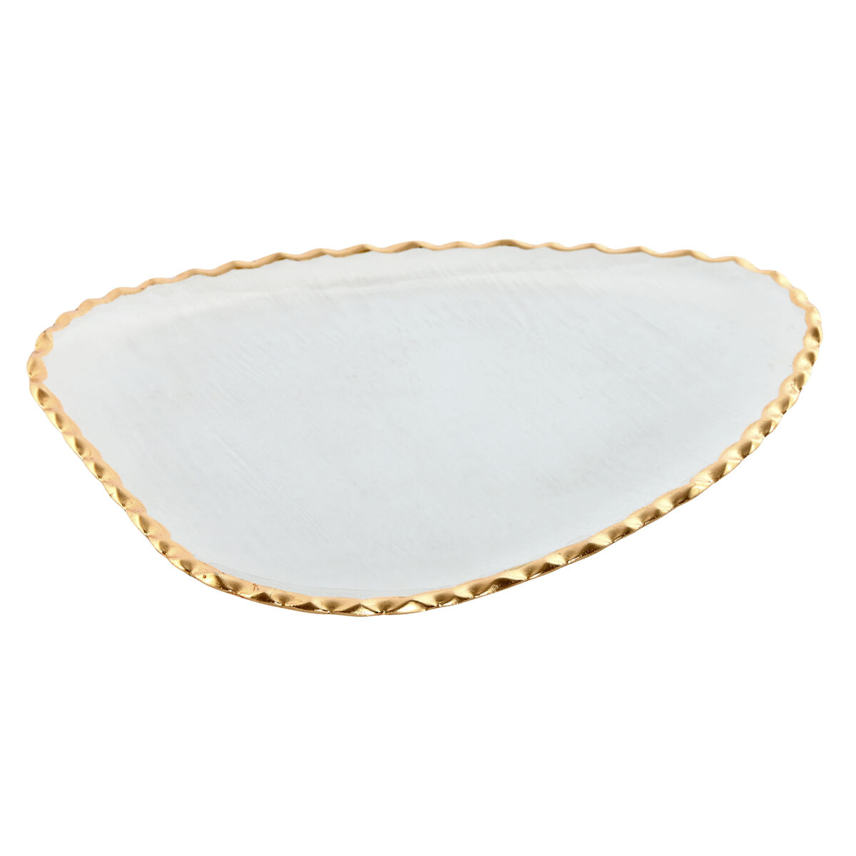 Bordsdekoration Home ESPRIT Transparent Gyllene Abstrakt Modern 29 x 23 x 2 cm