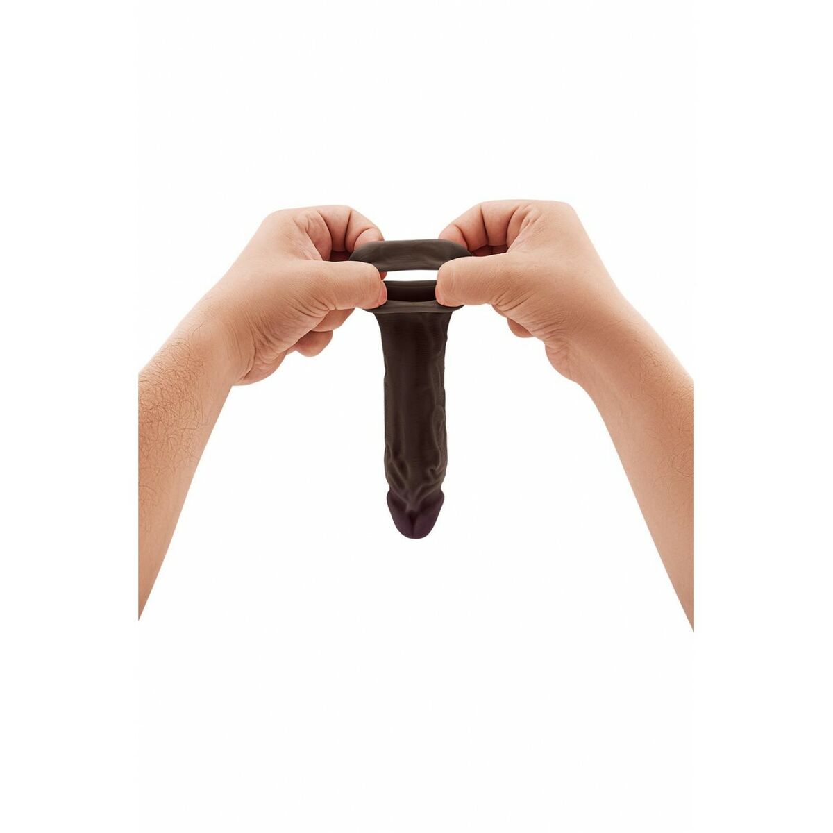 Realistisk vibrator Shaft MAHOGANY - 7