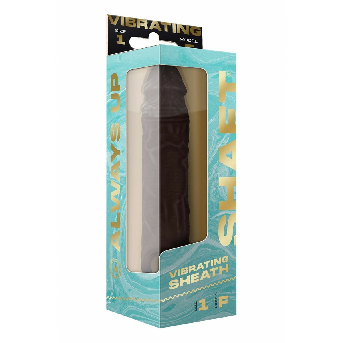 Realistisk vibrator Shaft MAHOGANY - 2