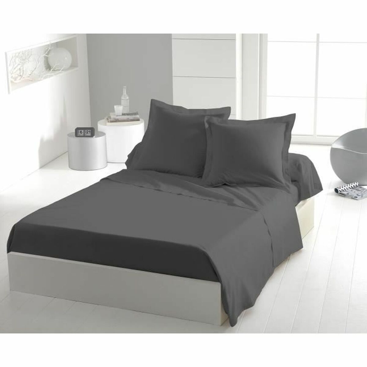 Bäddset HOME LINGE PASSION Flat sheet Grå Säng 180/200
