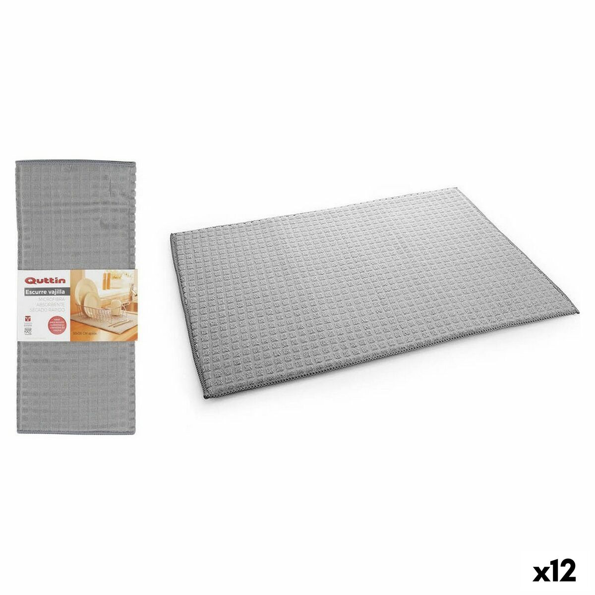 Diskställ Quttin Grå 17 x 59 x 3 cm (12 antal)