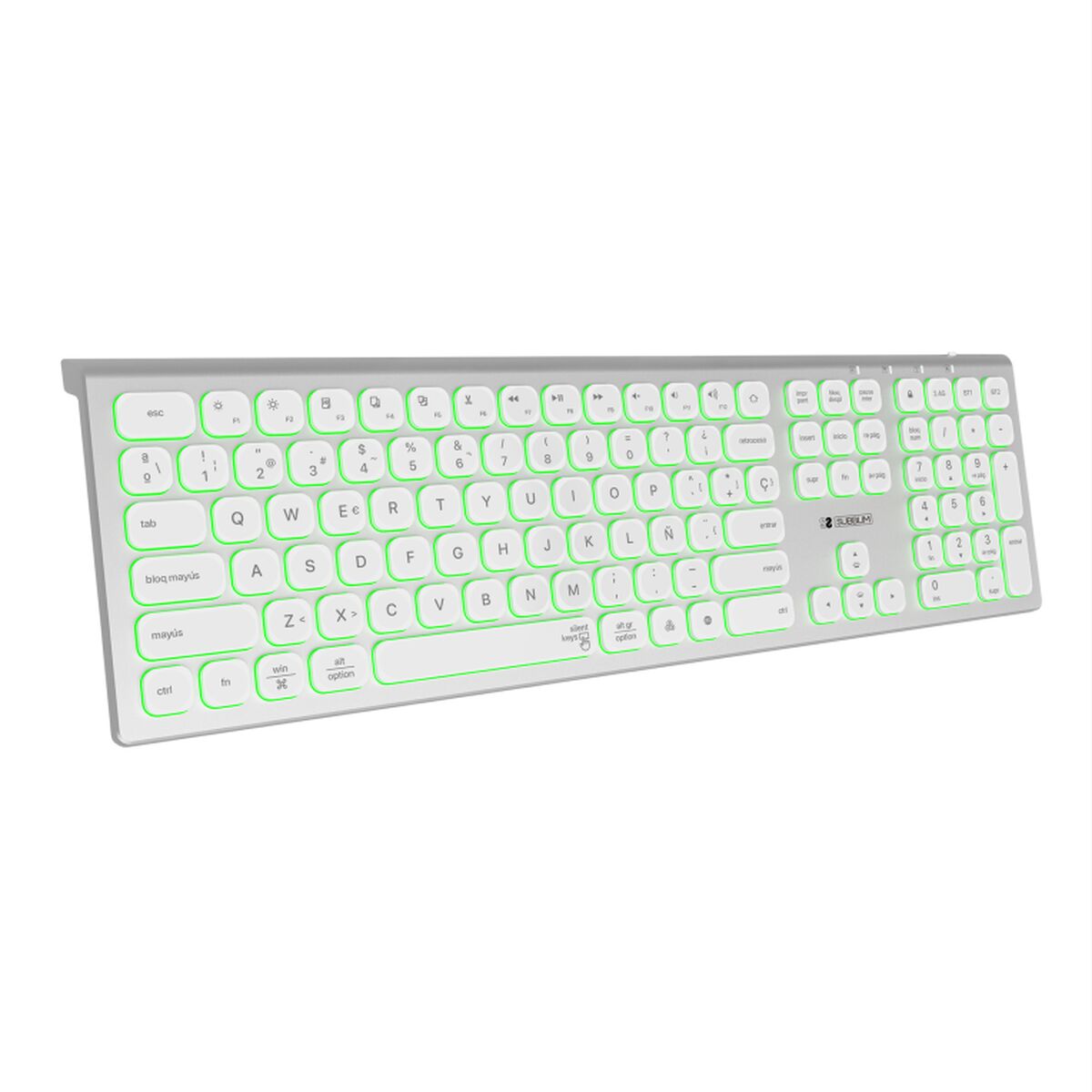 Bluetooth Tangentbord Subblim SUBKB-3MIE300 Silver Qwerty Spanska