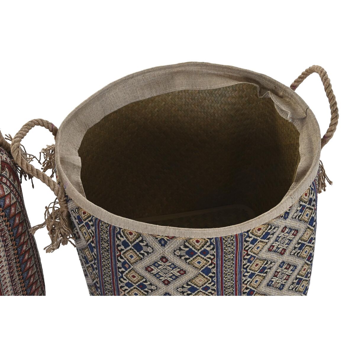 Korg DKD Home Decor 40 x 40 x 48 cm Jute Sjögräs Boho (2 antal) - 6
