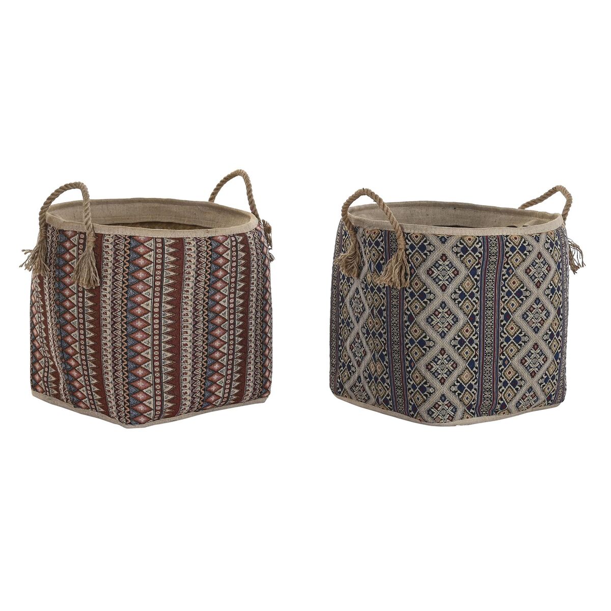 Korg DKD Home Decor 40 x 40 x 48 cm Jute Sjögräs Boho (2 antal) - 7