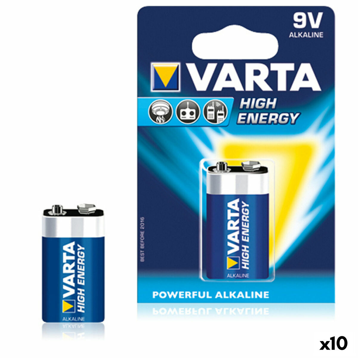 Batteri Varta 6LR61 9V 9 V 580 mAh 1,5 V (10 antal)