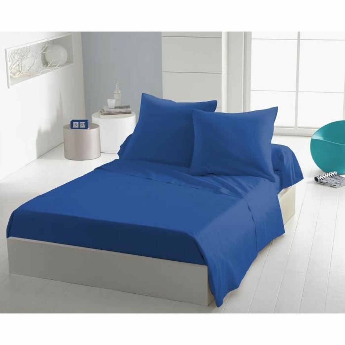 Bäddset HOME LINGE PASSION Flat sheet Blå Enkelsäng 180 x 290 cm