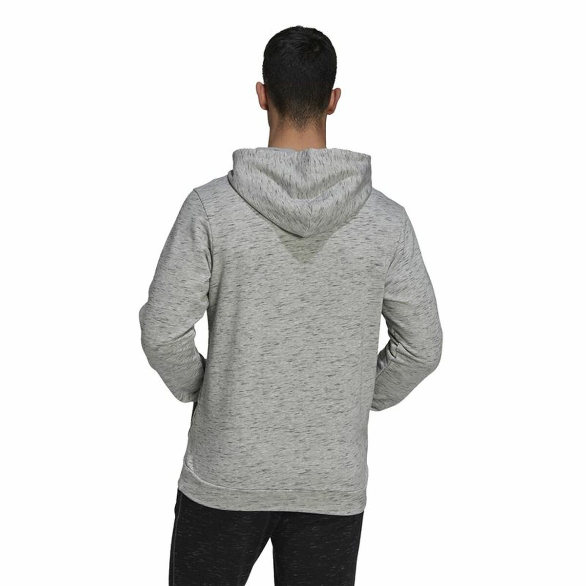 Tröja med huva Herr Adidas Essentials Mélange Embroidered Ljusgrå - 6