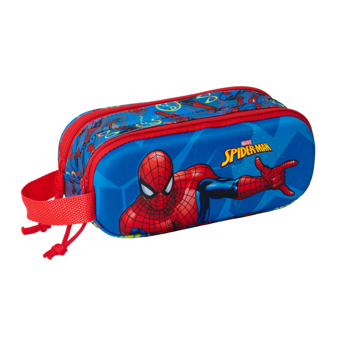 Dubbel bär-allt Spider-Man Röd Marinblå 21 x 8 x 6 cm 3D