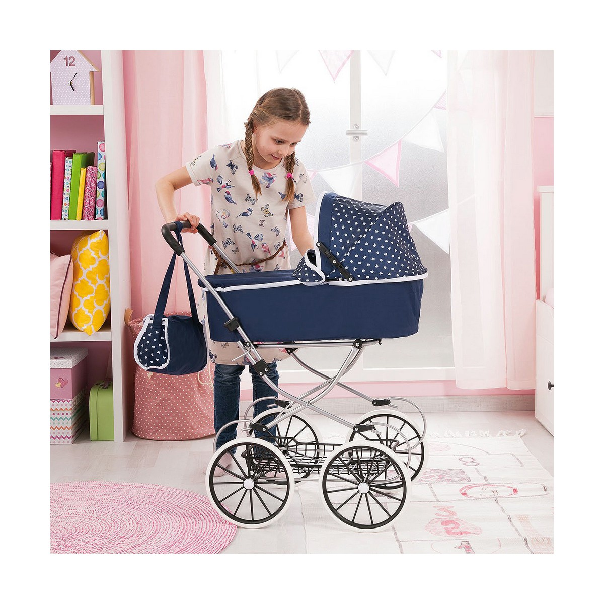 Dockvagn Reig Classic Deluxe 70 x 42 x 89 cm Blå - 11