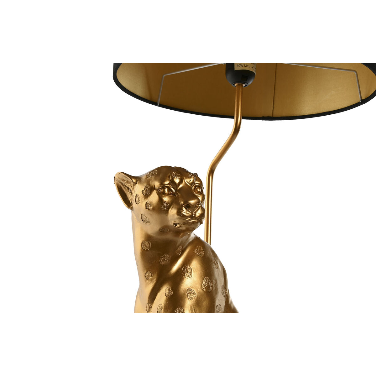 Bordslampa Home ESPRIT Svart Gyllene 33 x 33 x 78,5 cm - 2