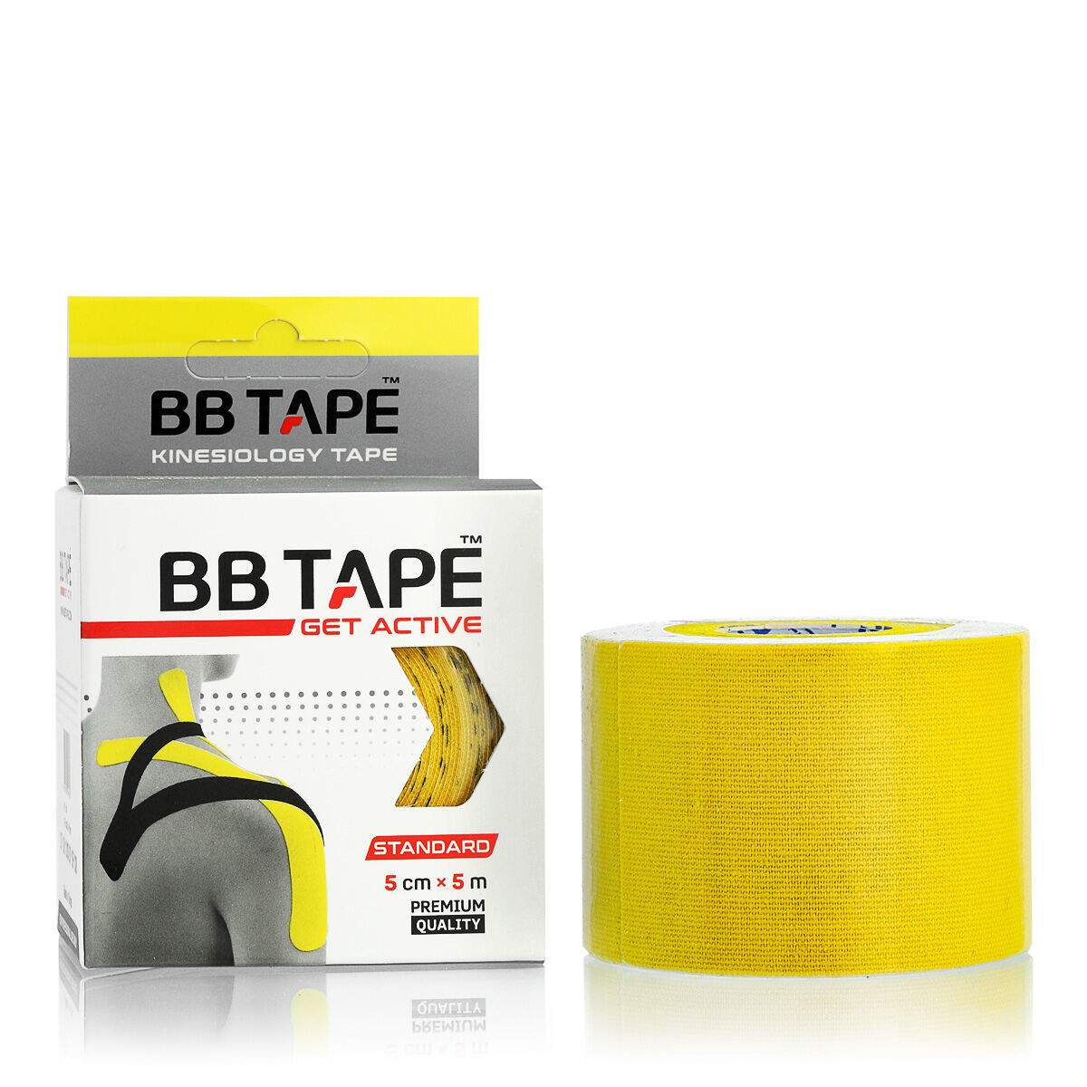 Kinesiologisk tejp Get Active Gul 5 cm x 5 mm