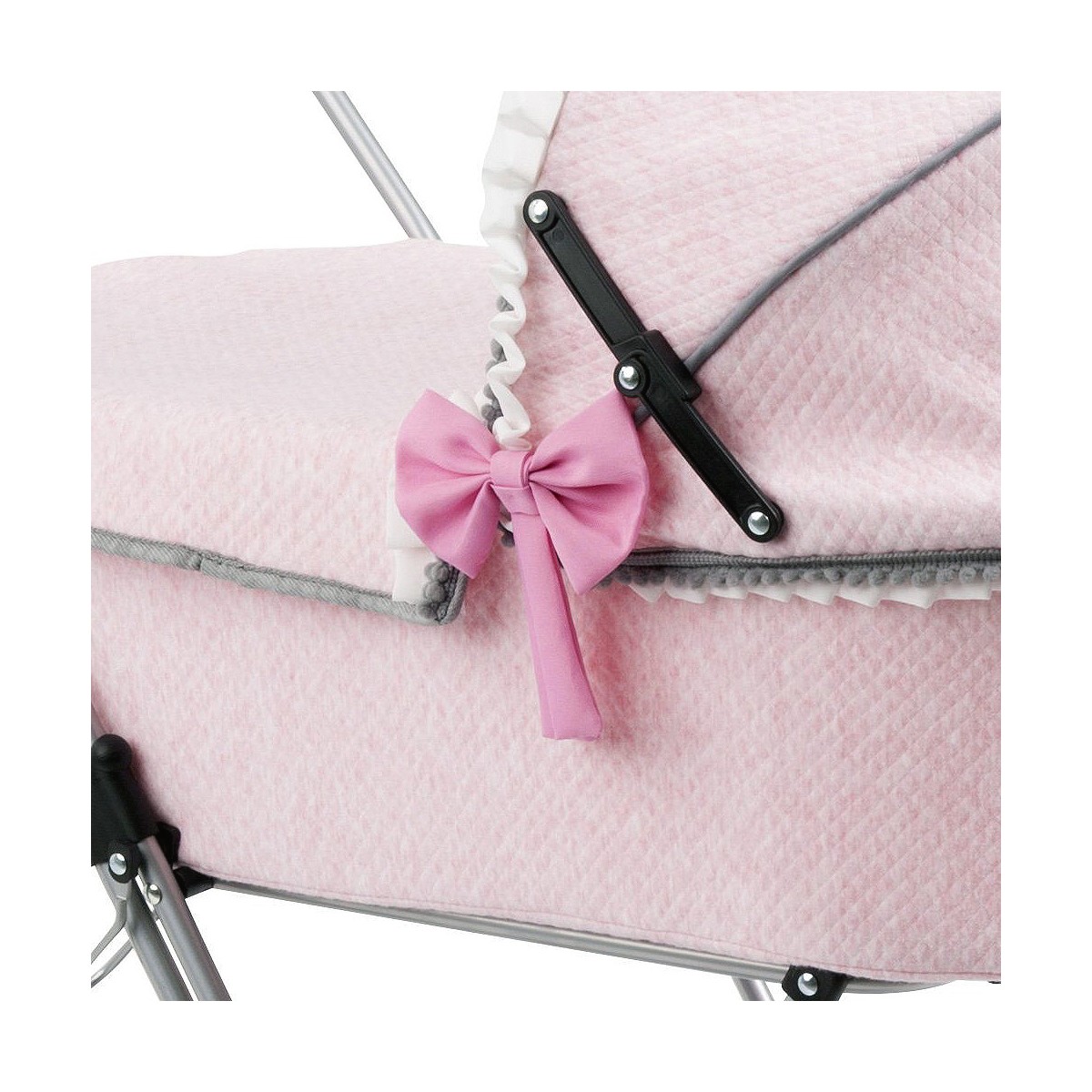 Dockvagn Reig Dolls Pram Rosa 64 cm - 4