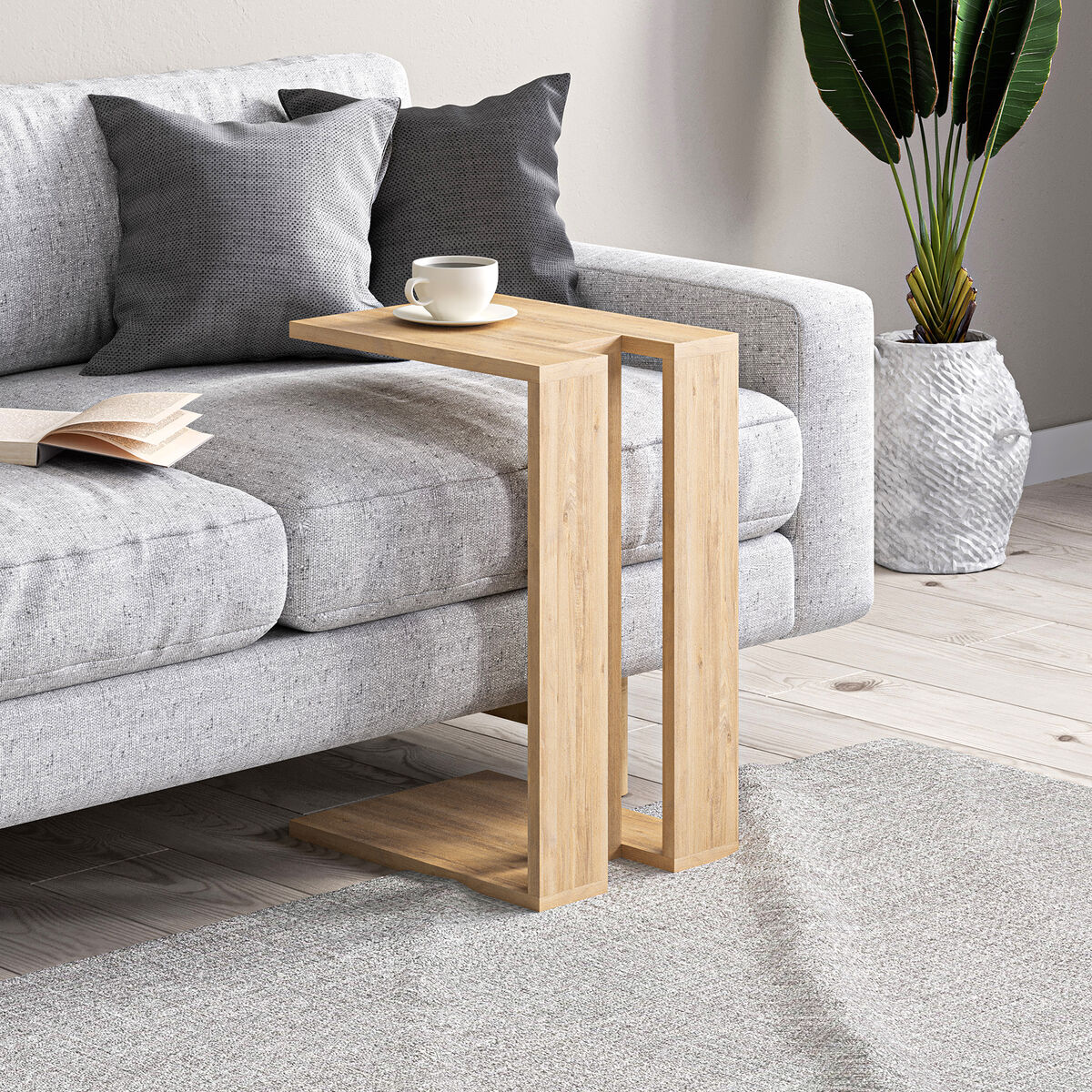 Sidobord Alexandra House Living Trä MDP 30 x 57 x 40 cm - 4