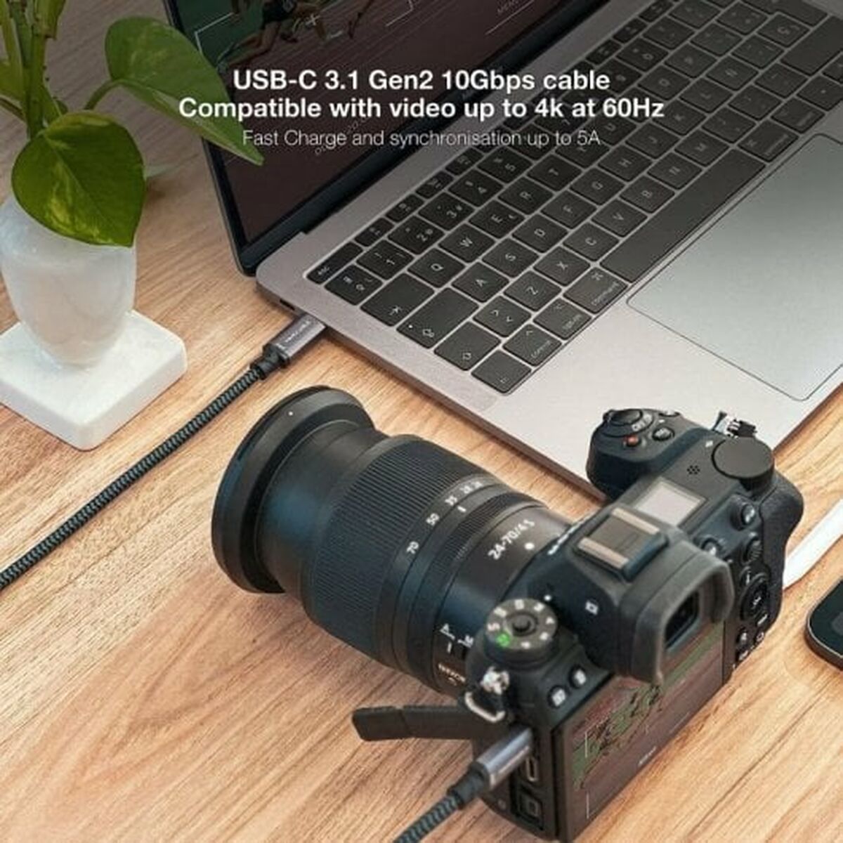USB-C-kabel NANOCABLE 10.01.4101-L150-COMB Grön 1,5 m (1 antal) - 4
