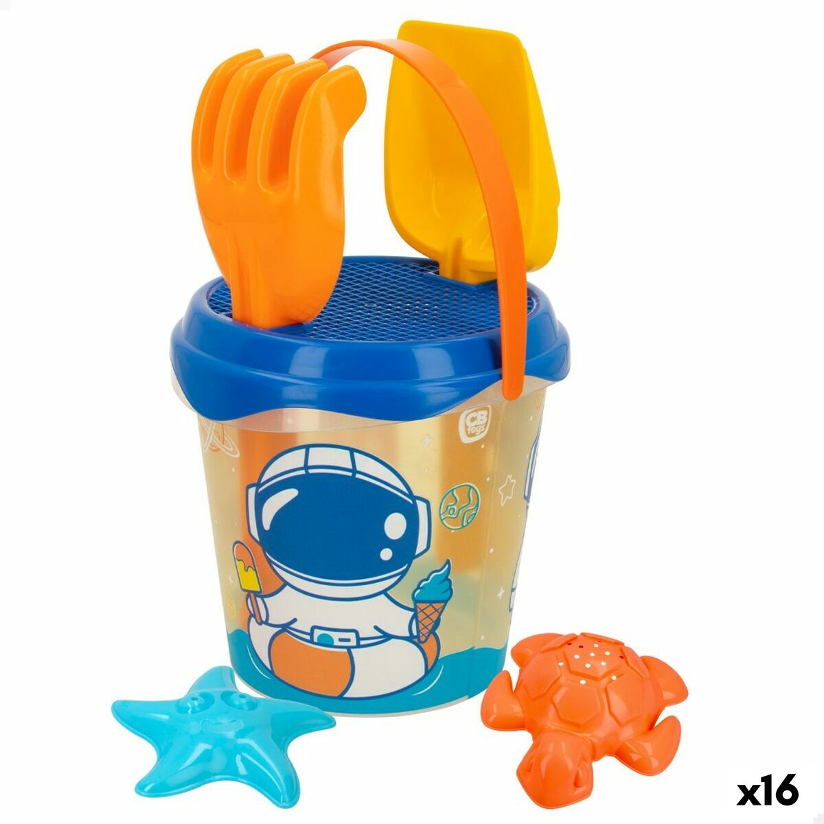 Strandleksaker set Colorbaby Ø 18 cm polypropen (16 antal)