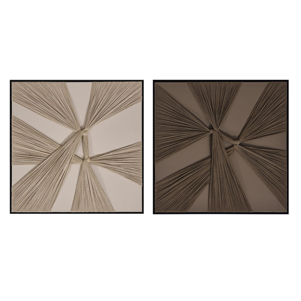 Kanvas Home ESPRIT Beige Moka Modern 60 x 3 x 60 cm (2 antal)