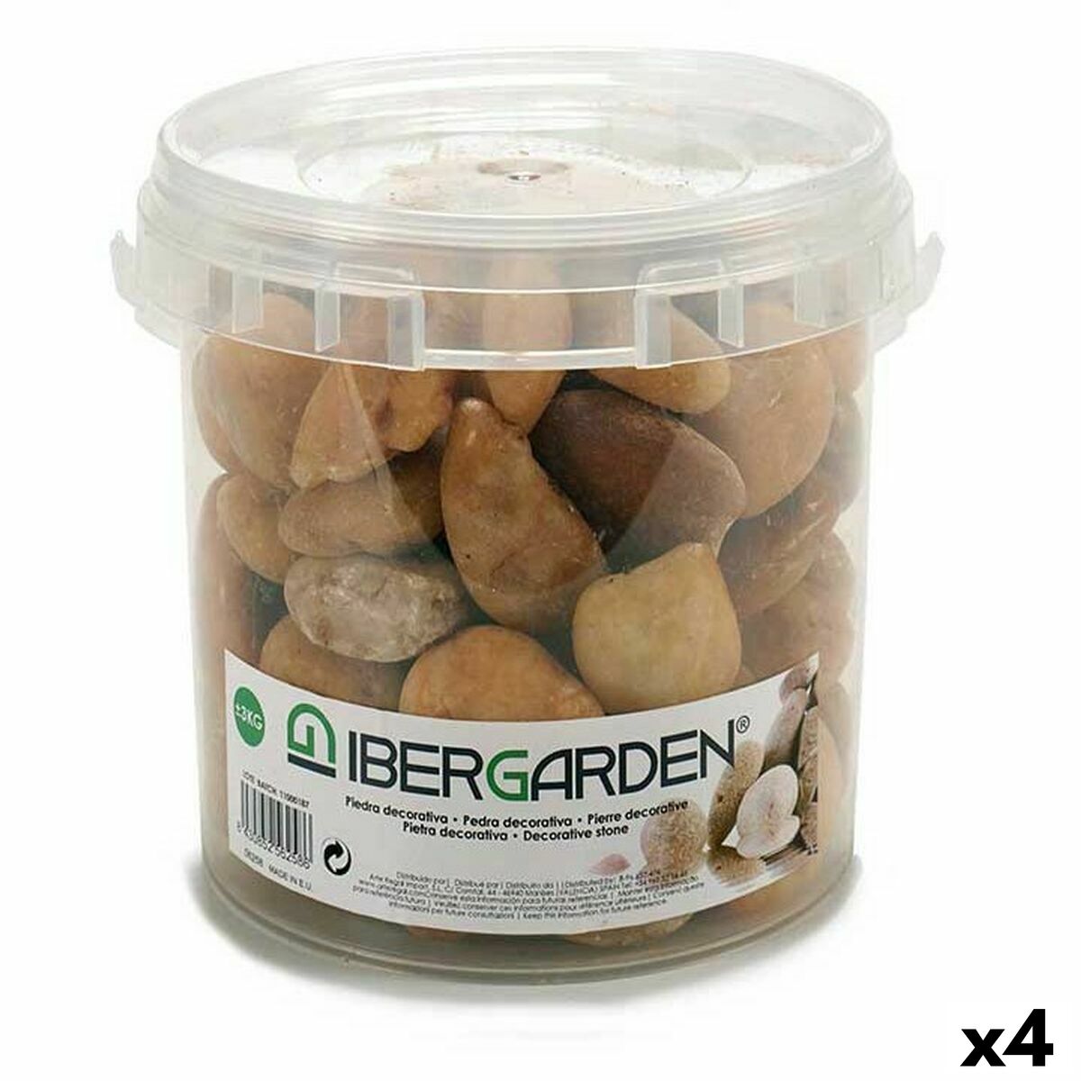 Dekorativa stenar Ibergarden 3BRM Brun Medium 3 Kg (4 antal) - 4