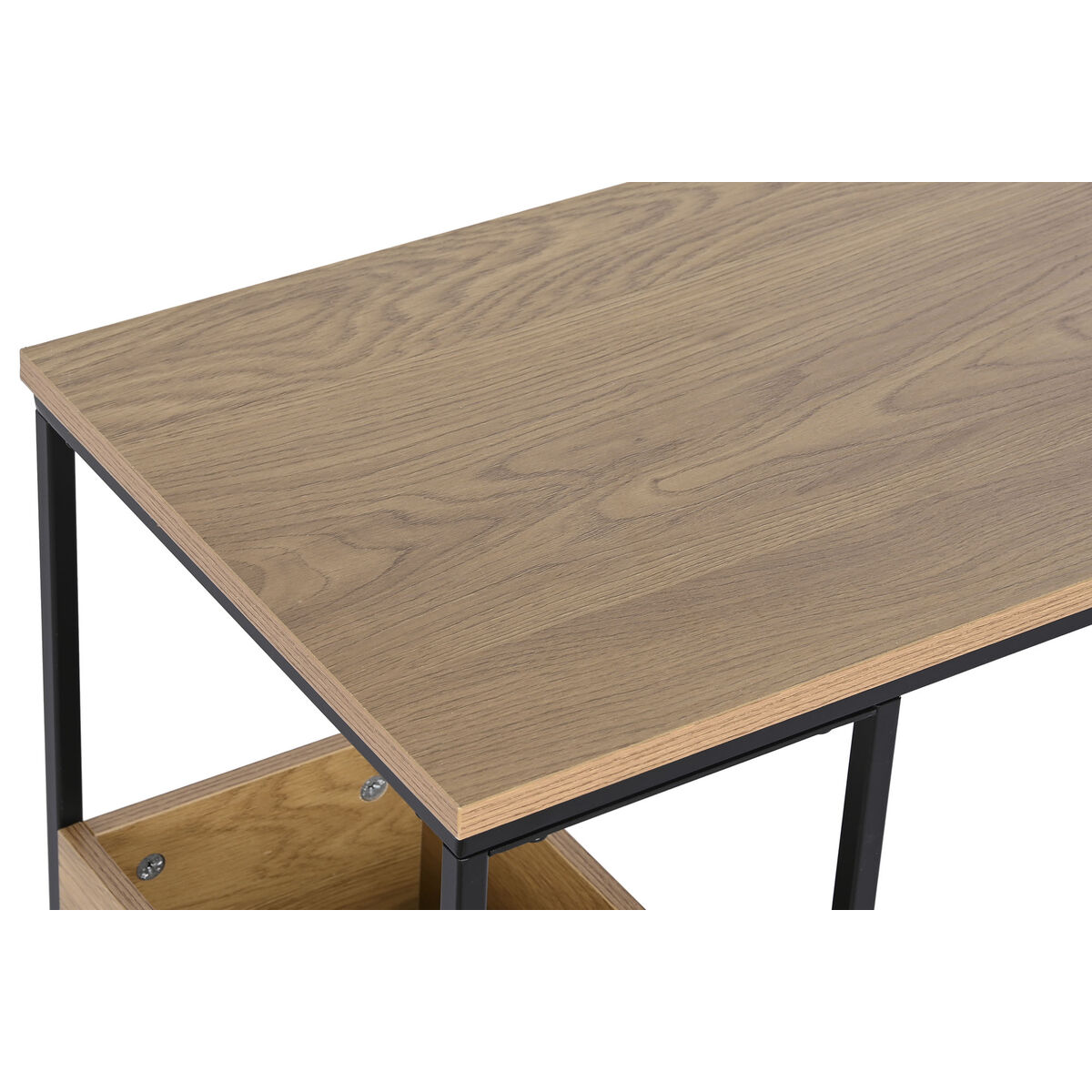 Sidobord DKD Home Decor 55 x 35 x 55 cm Naturell Svart Metall Trä MDF - 2