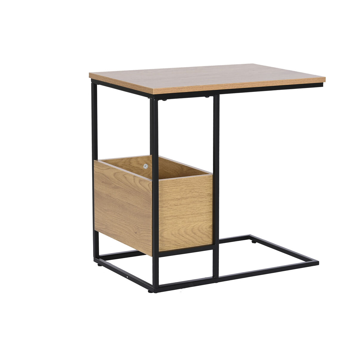 Sidobord DKD Home Decor 55 x 35 x 55 cm Naturell Svart Metall Trä MDF - 5