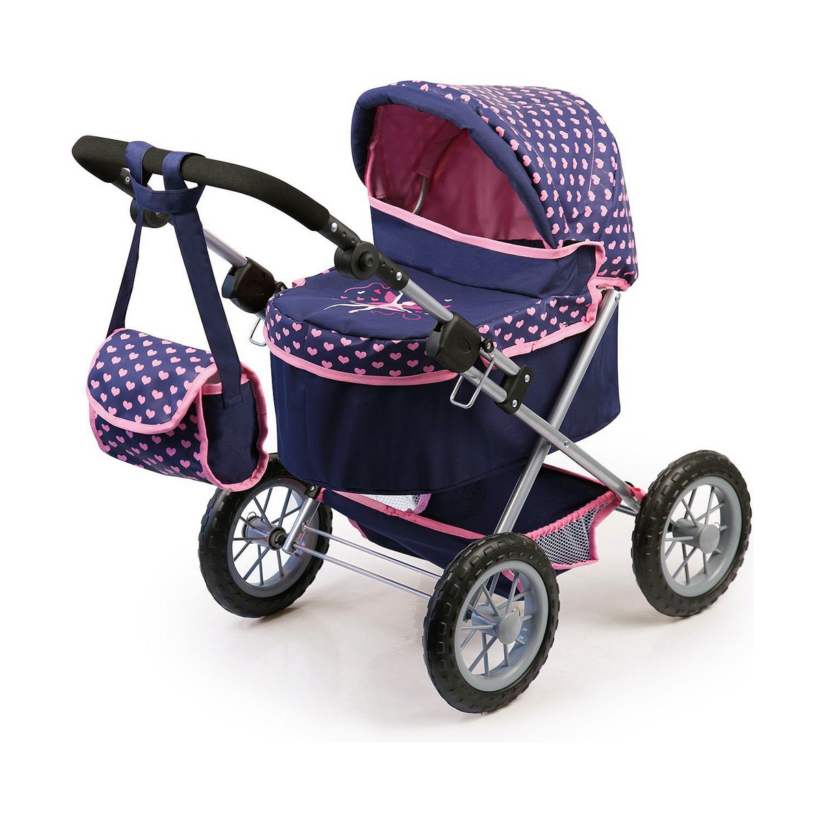 Dockvagn Reig Trendy Royal Special Version Blå Rosa 45 cm - 9