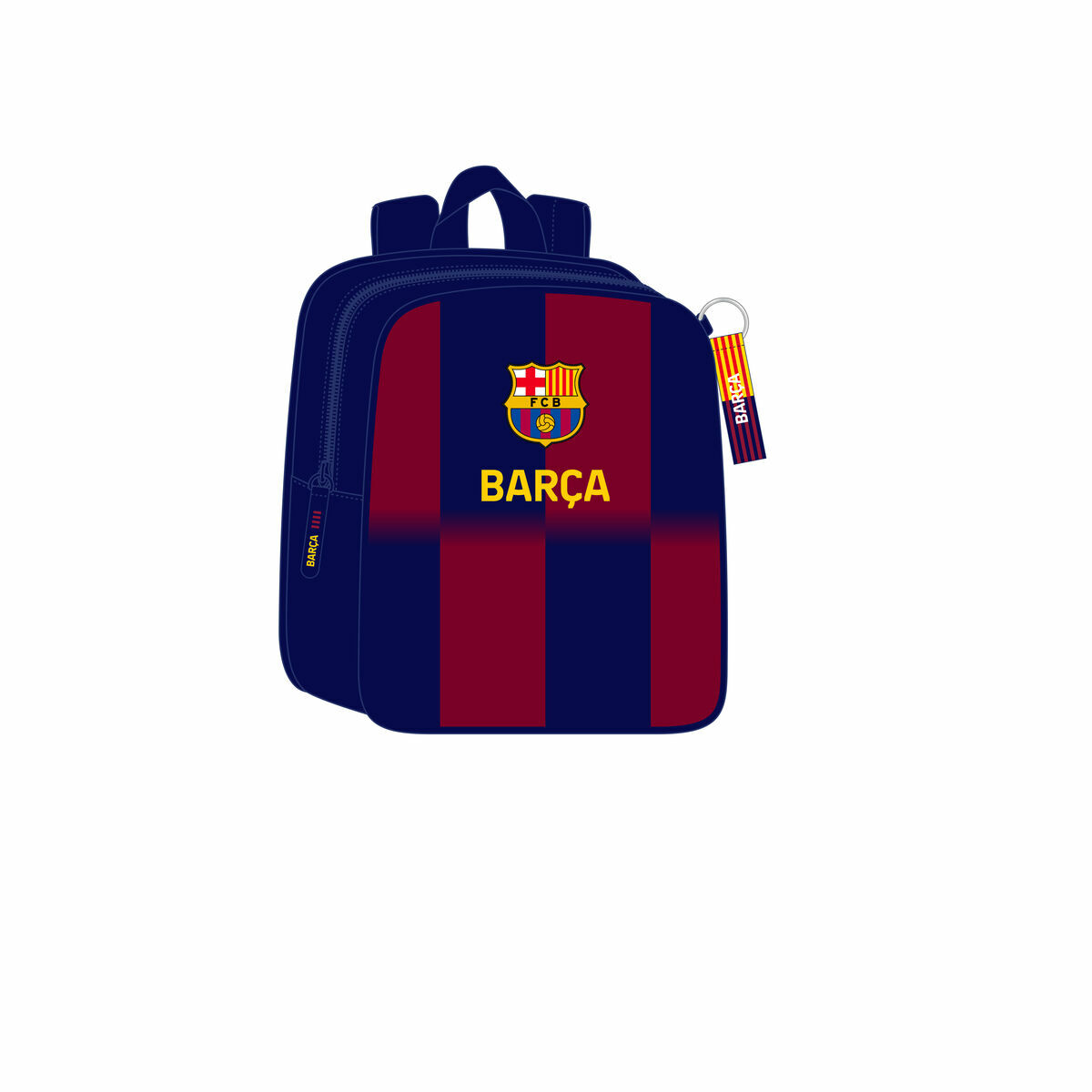 Skolryggsäck F.C. Barcelona Blå Rödbrun 22 x 27 x 10 cm