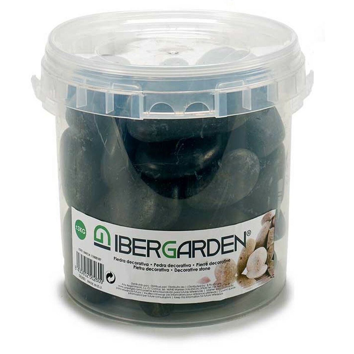 Dekorativa stenar Ibergarden 3BG Svart Stor 3 Kg (4 antal) - 6