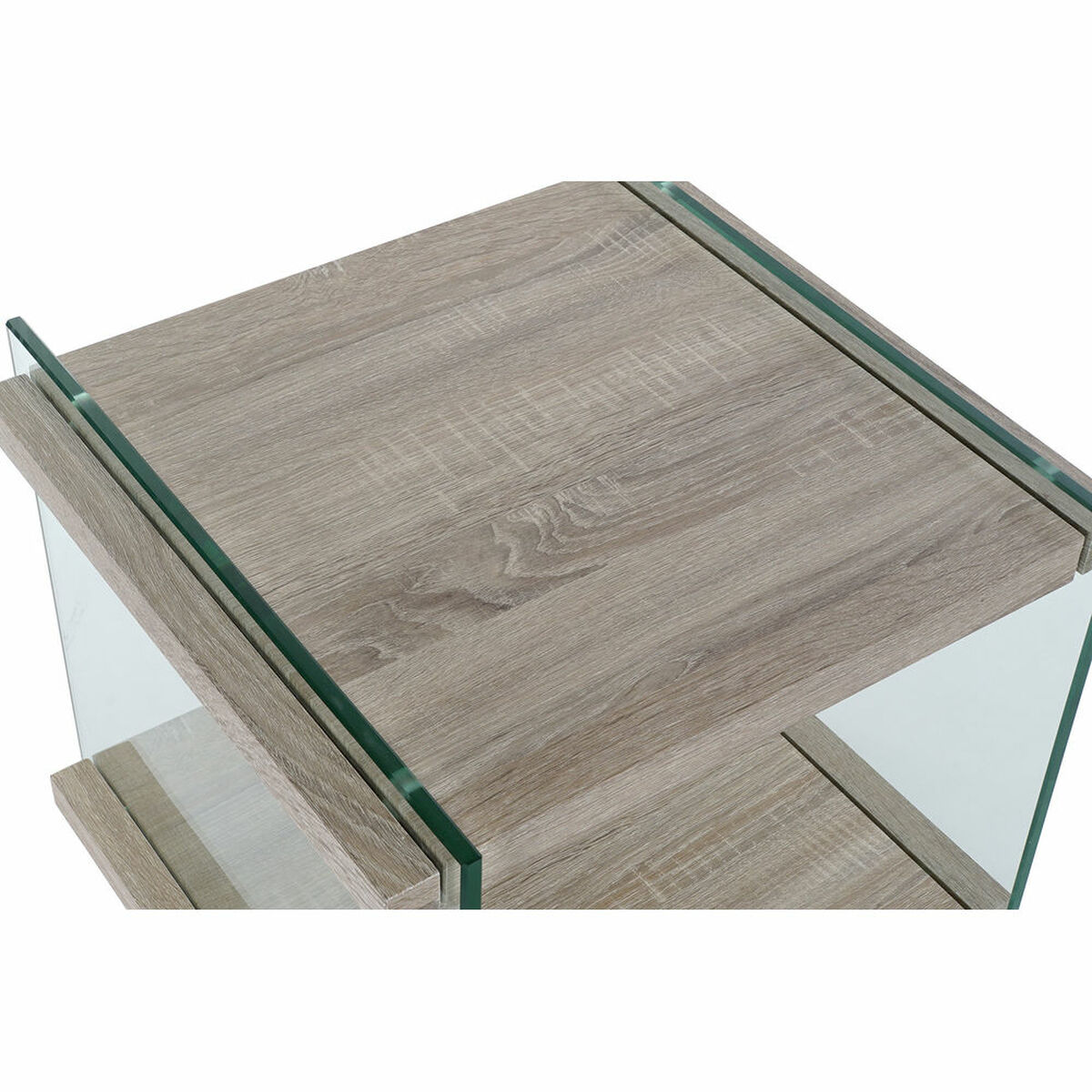 Nattduksbord DKD Home Decor Glas Trä MDF (50 x 50 x 49 cm) - 2