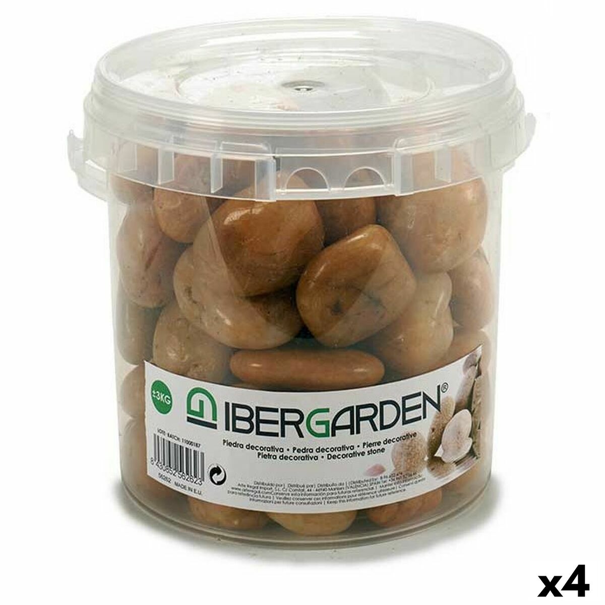 Dekorativa stenar Ibergarden 3BRG Brun Stor 3 Kg (4 antal) - 4
