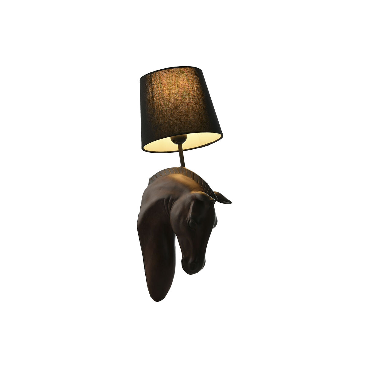 Vägglampa Home ESPRIT Svart Mörkbrun Kolonial Häst 220 V 18 x 21,5 x 50,5 cm (2 antal) - 7