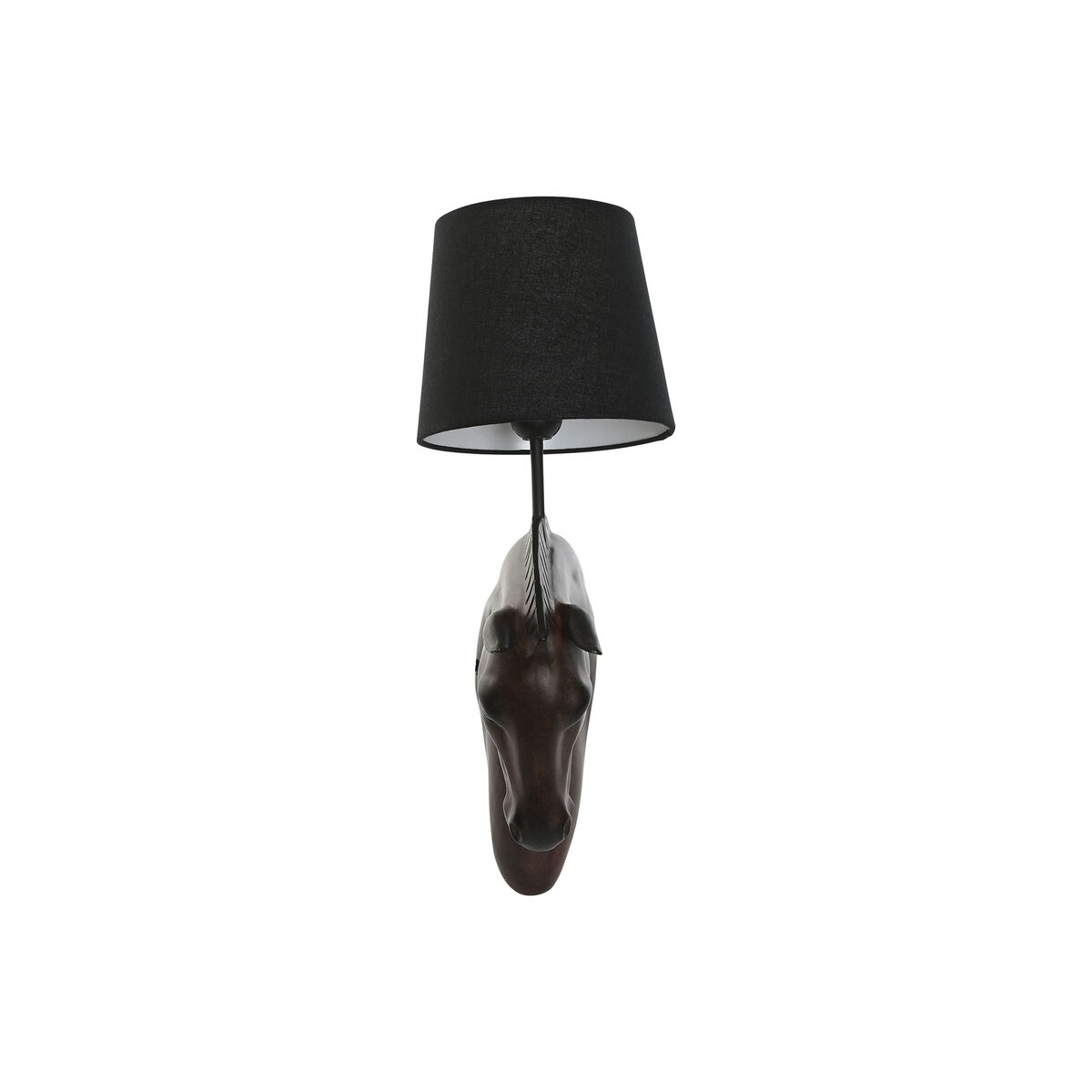 Vägglampa Home ESPRIT Svart Mörkbrun Kolonial Häst 220 V 18 x 21,5 x 50,5 cm (2 antal) - 5