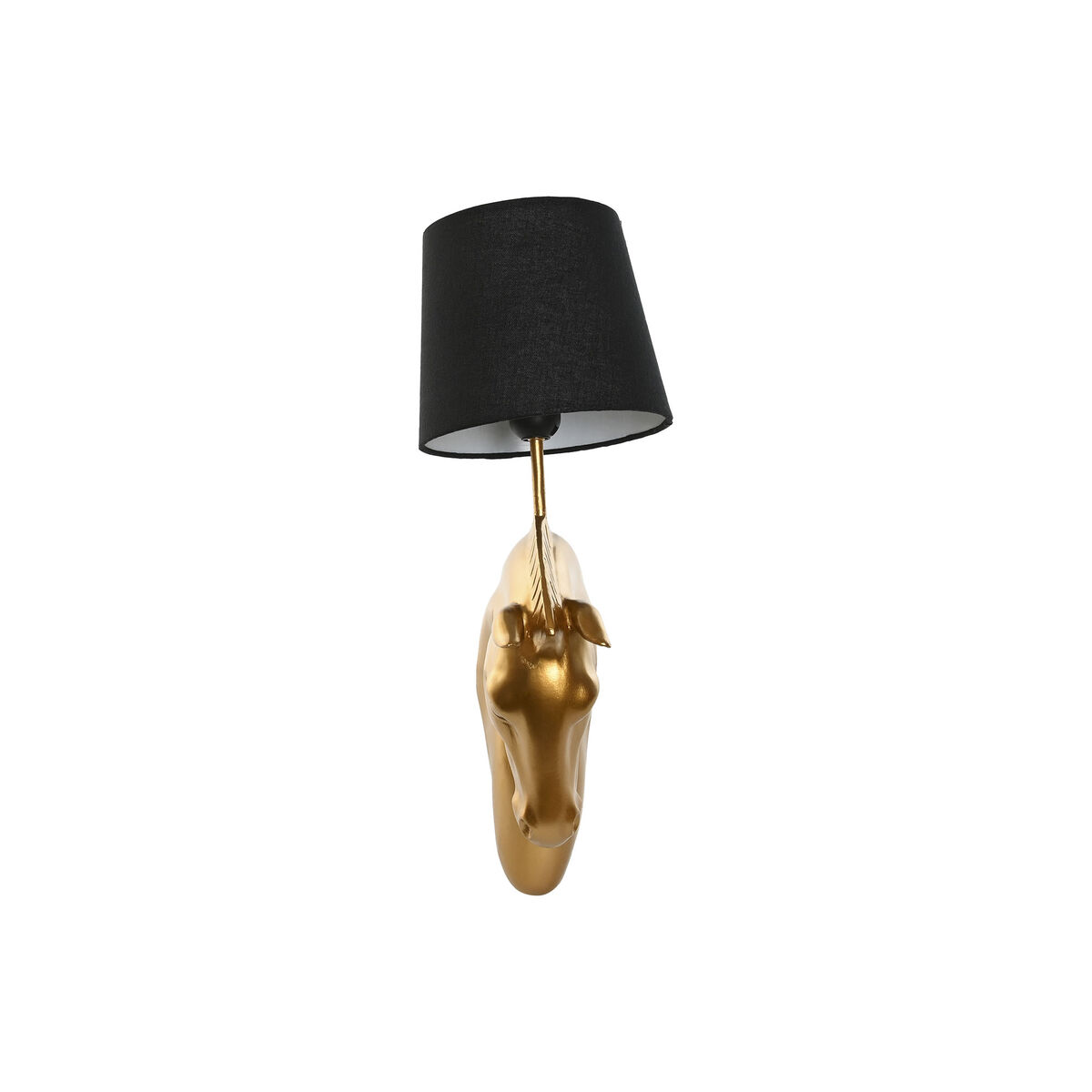 Vägglampa Home ESPRIT Svart Gyllene Häst 220 V 18 x 21,5 x 50,5 cm (2 antal) - 5