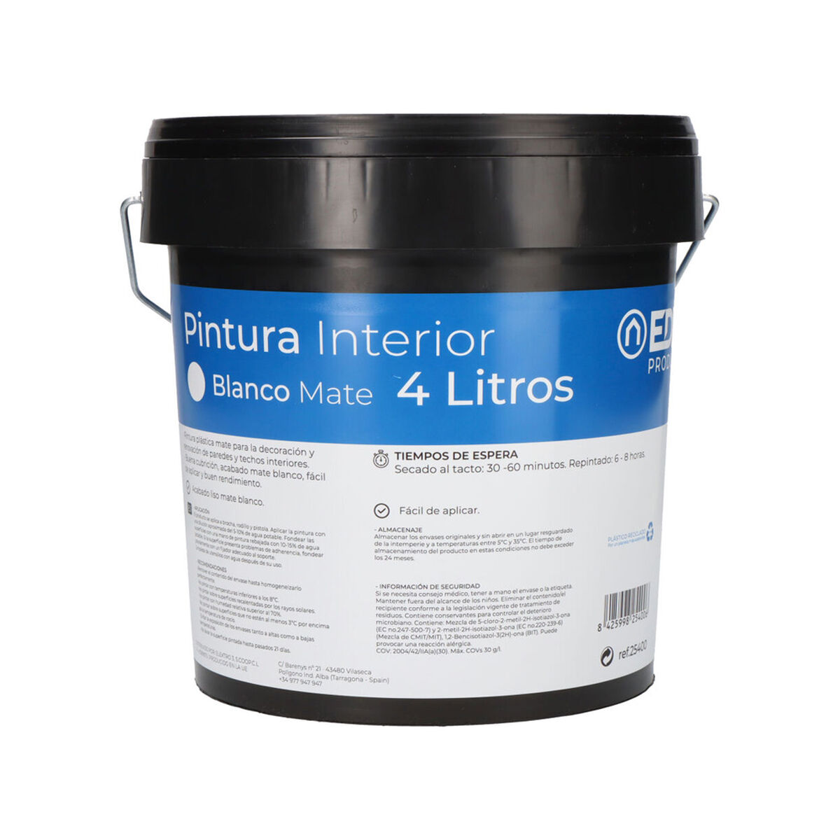 Måla EDM 25400 Vit 4 L Insida - 3