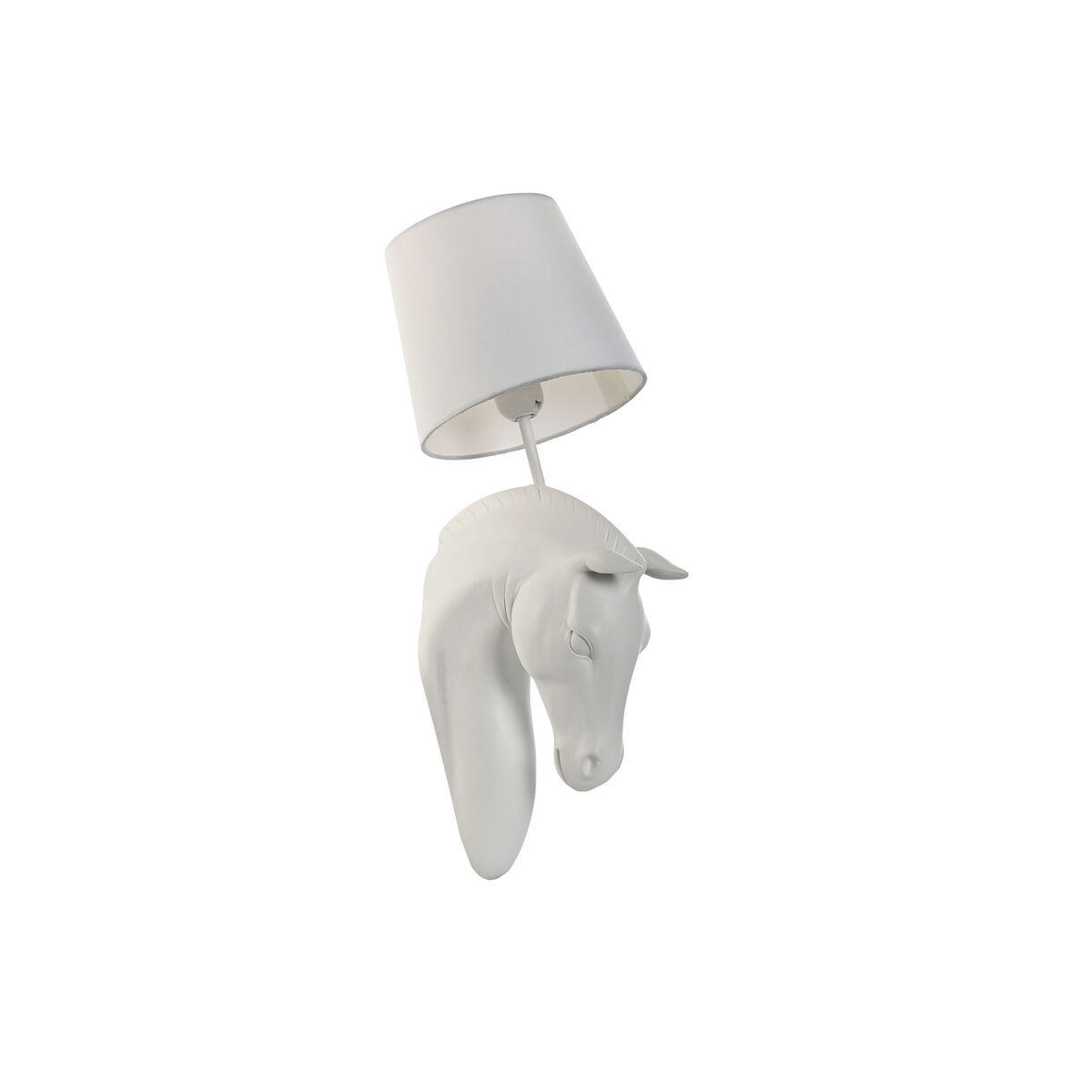 Vägglampa Home ESPRIT Vit 50 W Modern Häst Antikbehandlad 220 V 18 x 21,5 x 50,5 cm