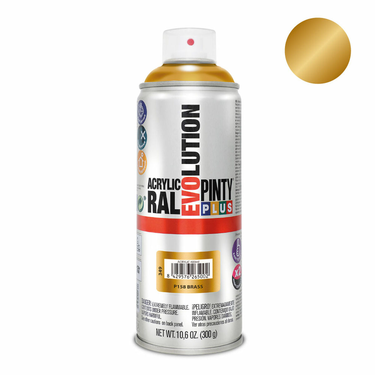 Sprejfärg Pintyplus Evolution P158 400 ml Mässing - 2
