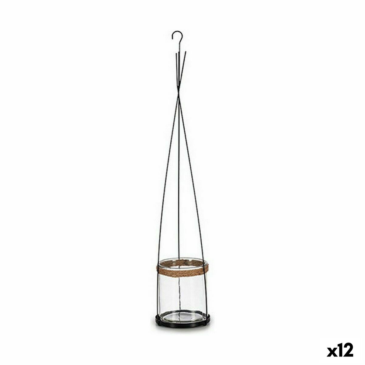 Ljusstakar Ibergarden Metall Glas 15,5 x 85,5 x 15,5 cm (12 antal)
