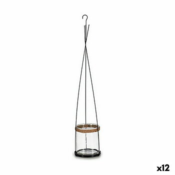 Ljusstakar Ibergarden Metall Glas 15,5 x 85,5 x 15,5 cm (12 antal)