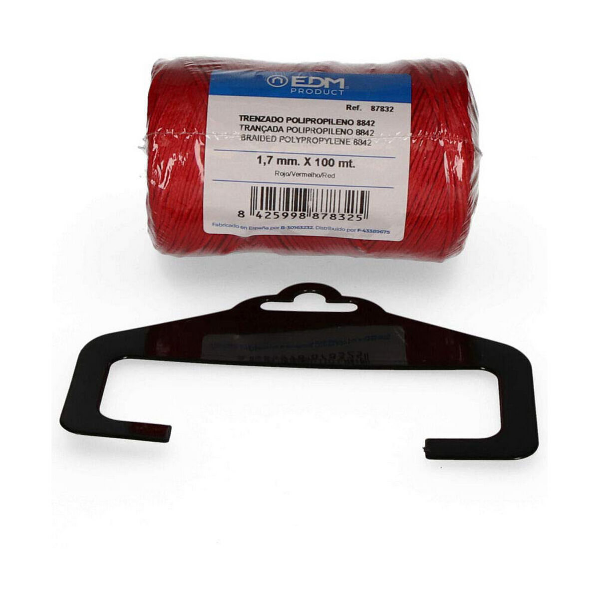 Flätat rep EDM 87832 Röd polypropen - 3