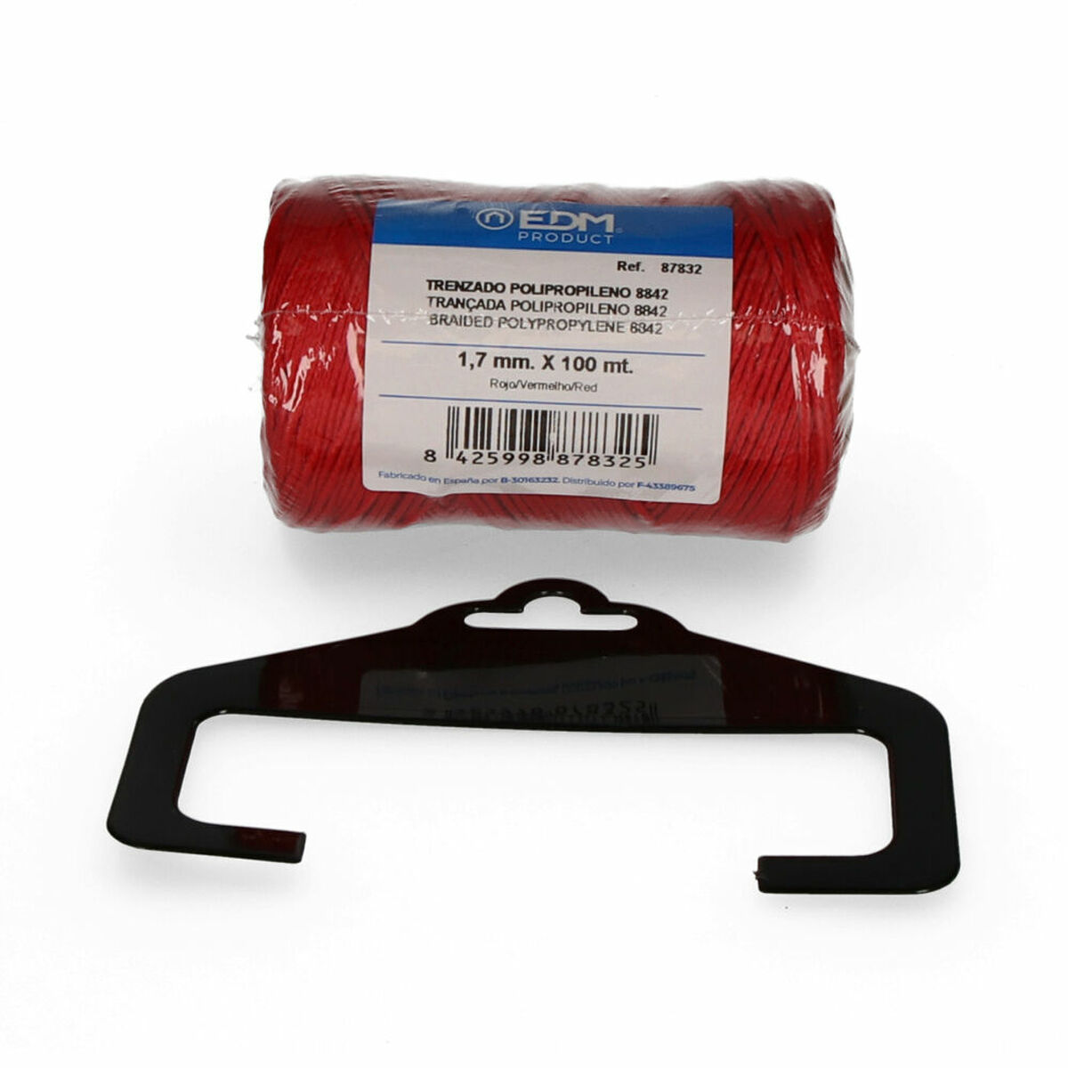 Flätat rep EDM 87832 Röd polypropen