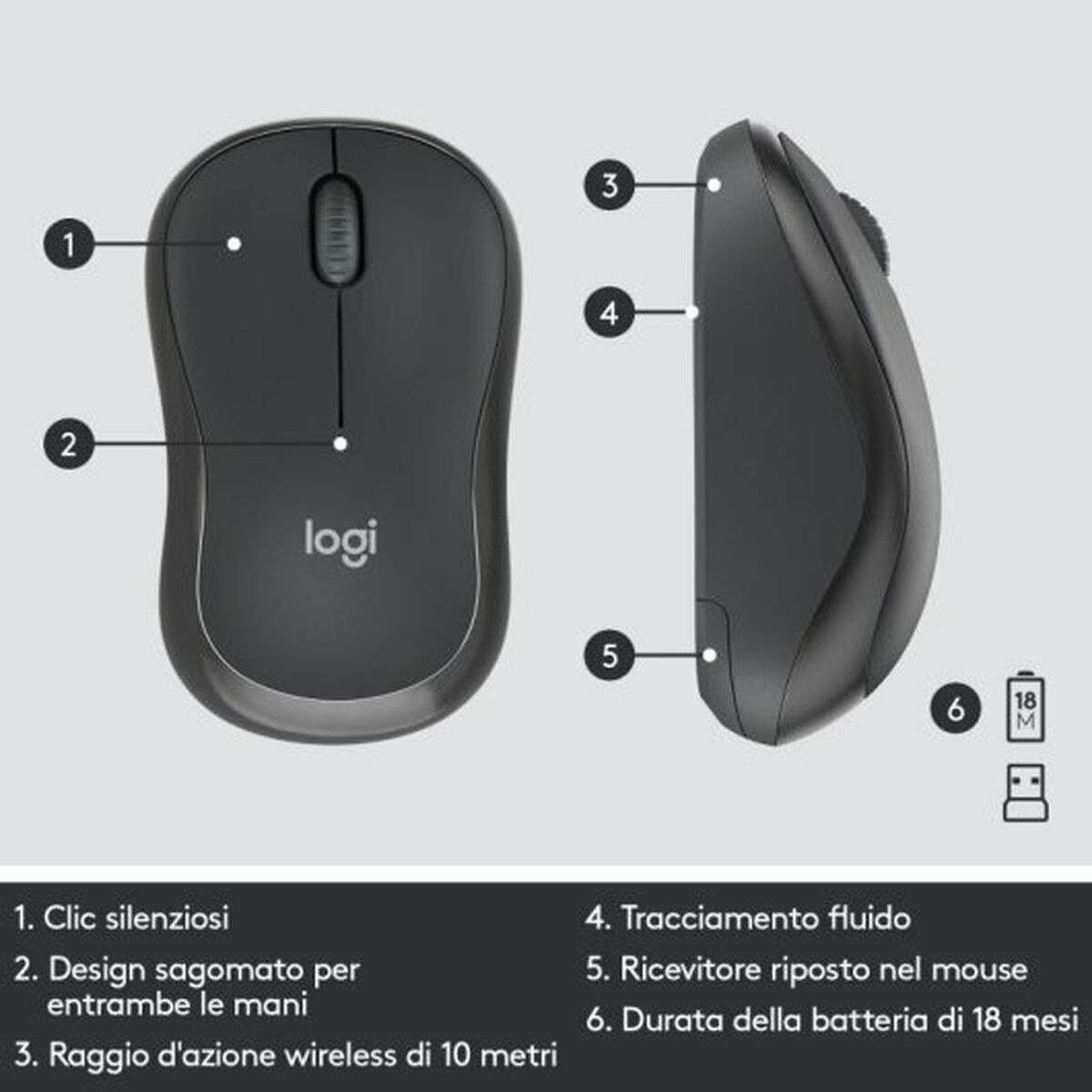 Tangentbord Logitech Svart QWERTY - 7