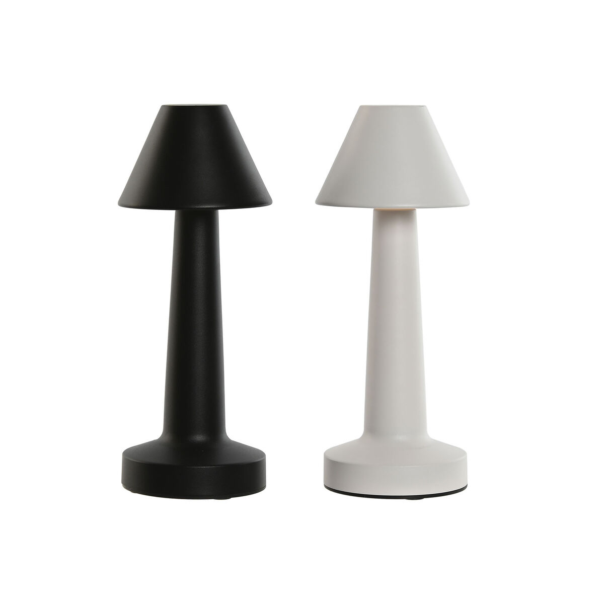 Bordslampa Home ESPRIT Vit Svart 9 x 9 x 24 cm (2 antal)