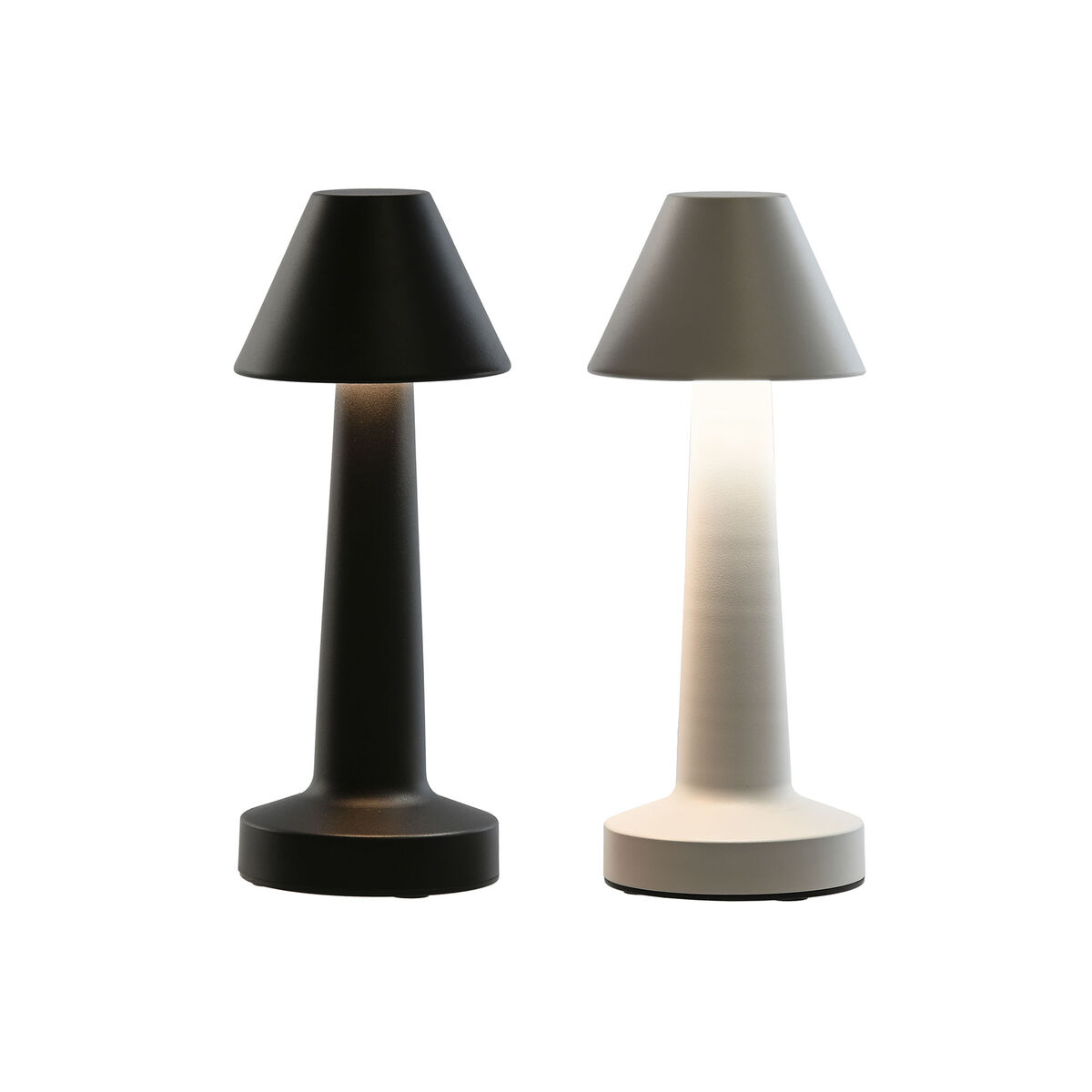Bordslampa Home ESPRIT Vit Svart 9 x 9 x 24 cm (2 antal) - 5