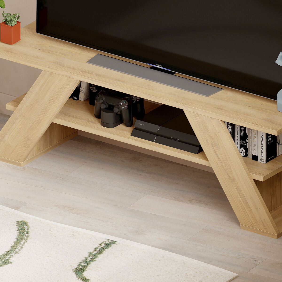 TV-möbler Alexandra House Living Diagonal Brun 120 x 40 x 33 cm - 4