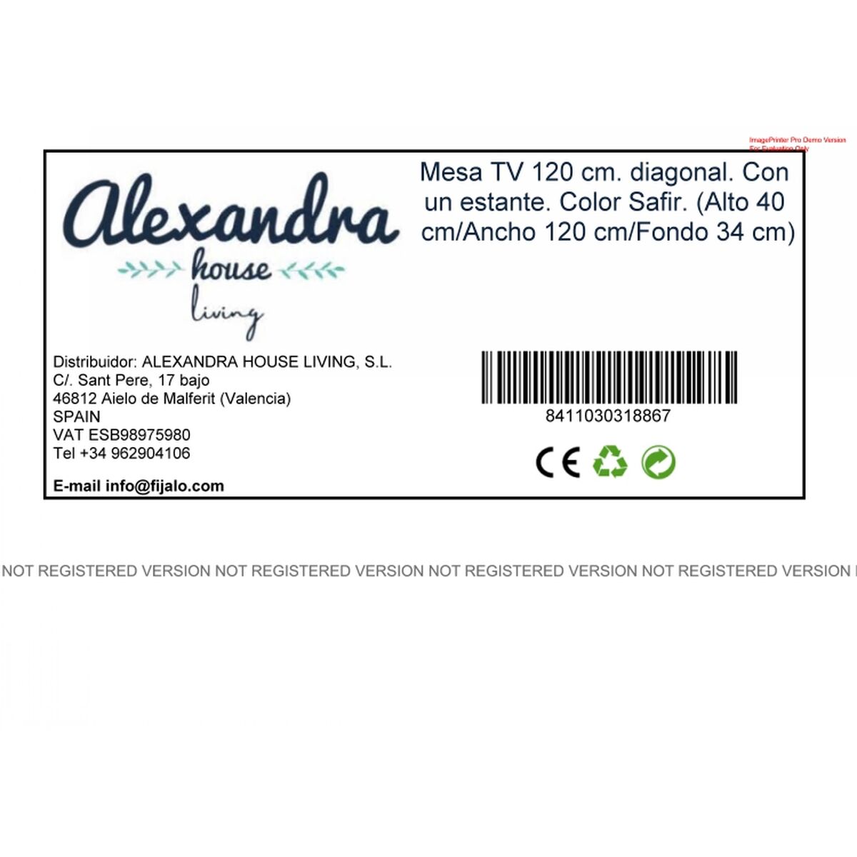 TV-möbler Alexandra House Living Diagonal Brun 120 x 40 x 33 cm - 2