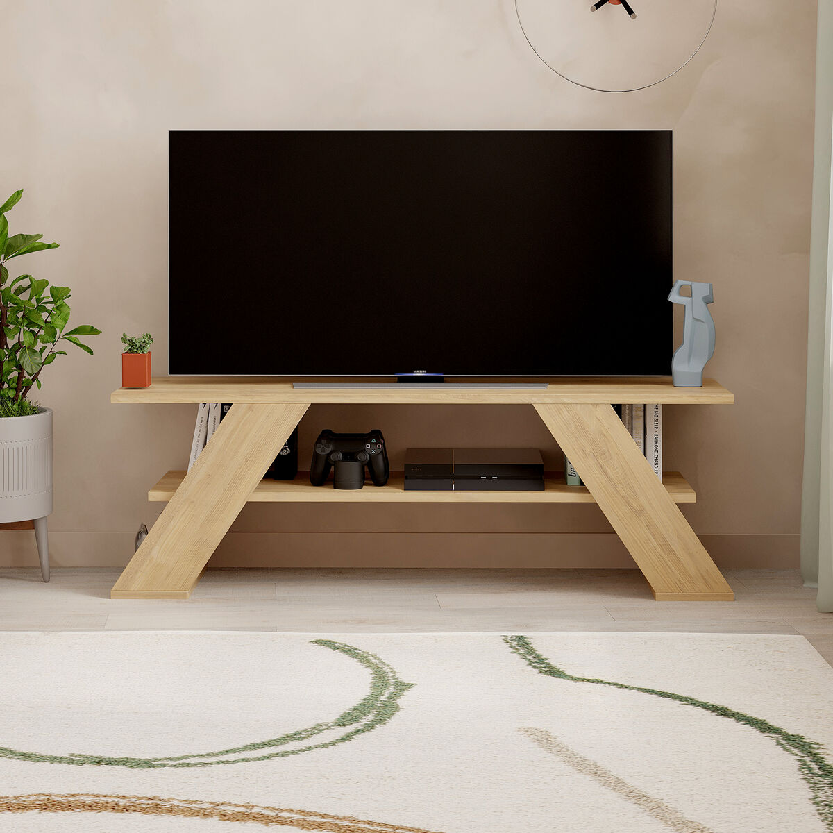 TV-möbler Alexandra House Living Diagonal Brun 120 x 40 x 33 cm - 5